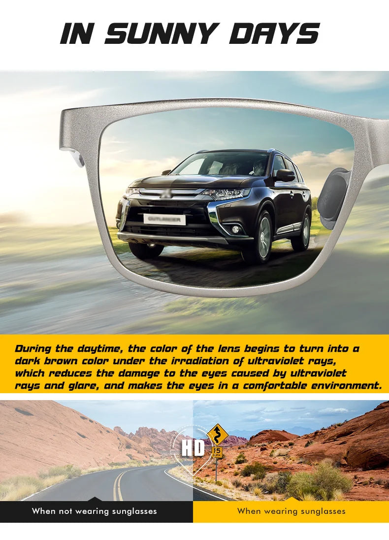 LIOUMO Top Quality Photochromic Polarized Sunglasses For Men Women Carbon Fiber Frame Square Glasses UV400 lentes de sol hombre